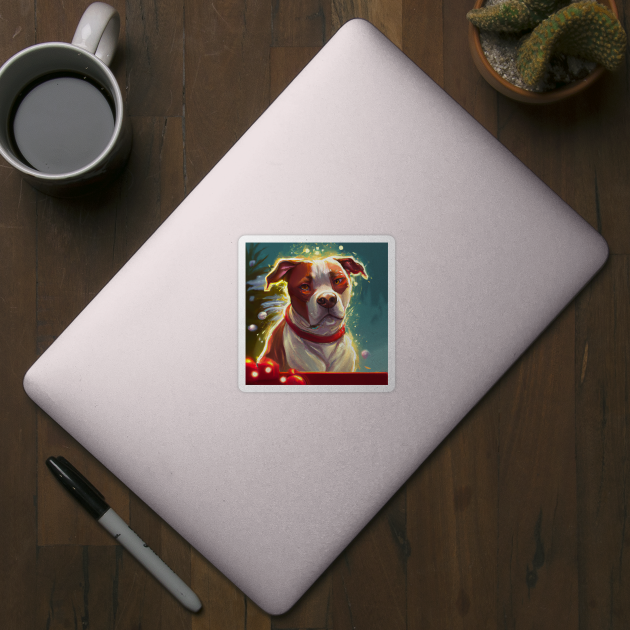 Cute American Staffordshire Terrier Drawing by Play Zoo